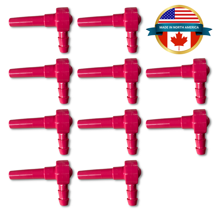 Pink Maple Tree Tapping Spiles | Ten 5/16" Tree Saver Taps  | BPA-Free, Food Grade, Reusable