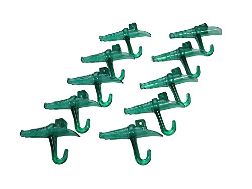 Maple Tree Tapping Spiles | Ten 7/16" Green Taps with Integrated Bucket Hooks | BPA-Free, Food Grade, Reusable