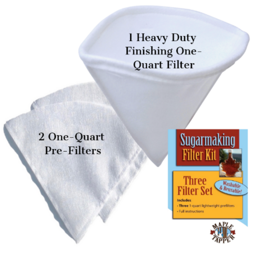 Maple Syrup Filters, Three Piece Set, One-Quart size for small batches
